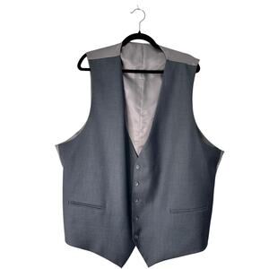 Caravelli Italy Leo Suit Vest Size 52L 48W Light Gray Polyester Formal Business
